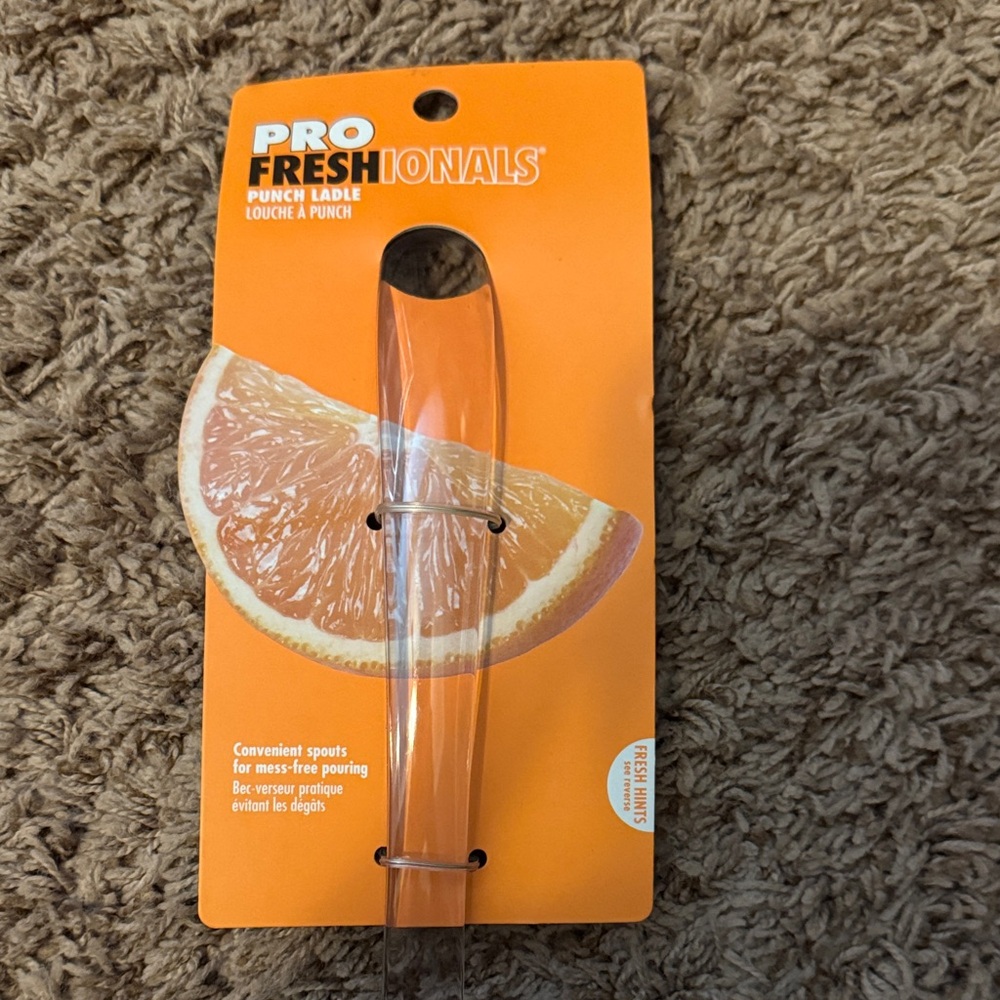 Clear Plastic Ladle with Black Handle